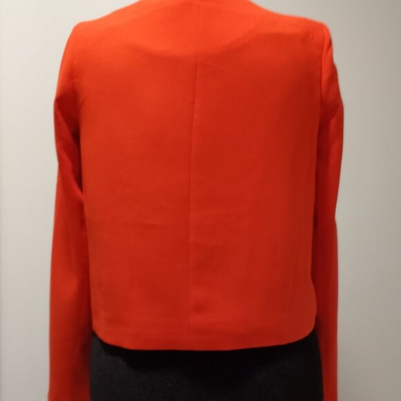 EVENUEL BRIGHT ORANGE COLLARLESS JACKET WOMEN SIZE L - Picture 8 of 9
